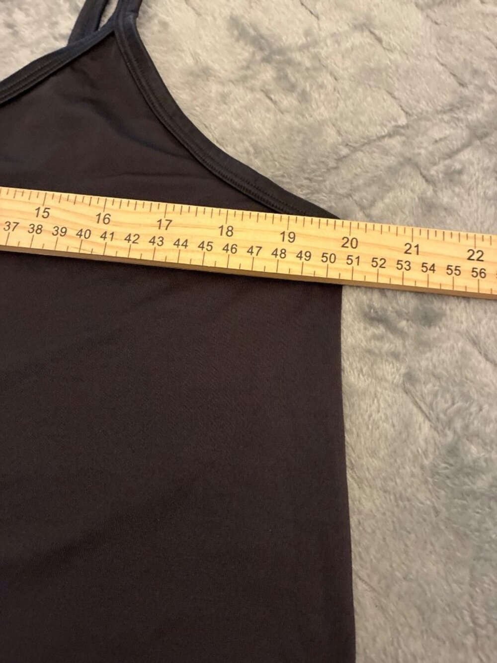 Vanity Fair Black Camisole Tank Top Size 40 XL Nylon Spandex Stretch Scoop Neck - Picture 5 of 5